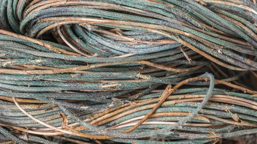 Preview: old copper wires background or texture