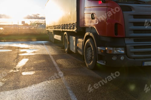 Preview: close up of truck on parking