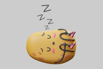 Preview: Sleeping cookie character with pink shoes