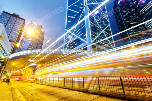 Preview: Traffic in Hong Kong at night