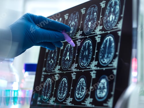 Preview: Dementia and Alzhiemer's Research, Scientist preparing human sample during a clinical trial