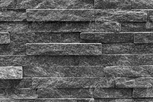 Preview: Gray Background is made of artificial stone. Side view, indoors horizontal shot.