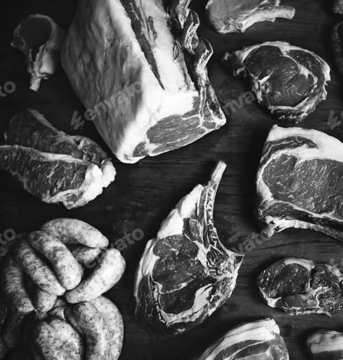 Preview: Cuts of beef food photography recipe idea