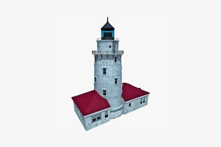 Preview: Stone lighthouse with adjacent structures