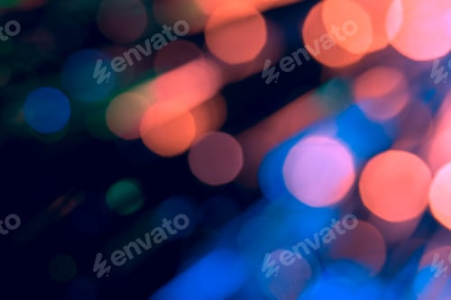 Preview: Coral blue splash bokeh effect background.