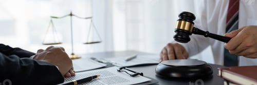 Preview: Lawyer or legal advisor finalizes the contract. Business legal agreements, constraints, consulting b