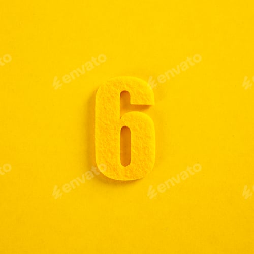 Preview: A colorful number on yellow background