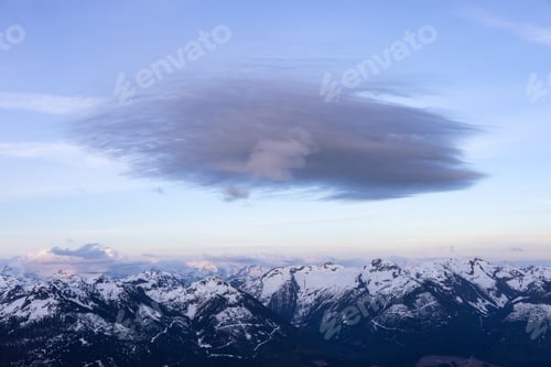 Preview: Aerial View from Airplane of Canadian Mountain Landscape