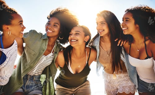 Preview: Happy Women Enjoying Sunny Day at the Beach