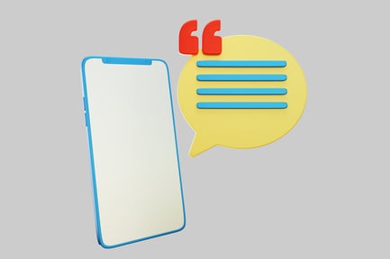Preview: Smartphone with speech bubble.