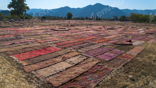 Preview: Carpet Fields in the Summer Season Drone Photo, Dosemealti Antalya, Turkey