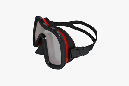 Preview: Swimming goggles with black and red frame