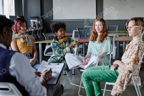 Preview: Girl Speaking During Group Therapy Session