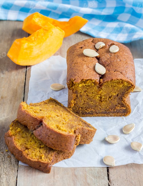 Preview: Loaf of fresh baked homemade pumpkin bread