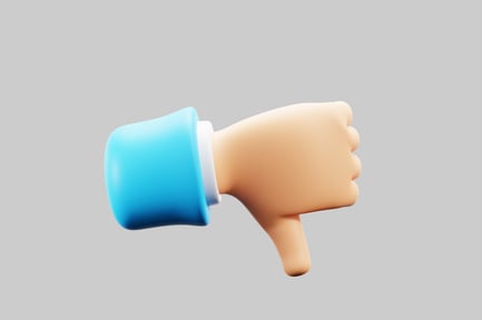 Vorschau: Cartoon-Handbewegung mit dem Daumen runter