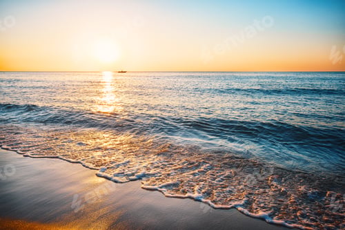 Preview: Sea sandy beach with surf