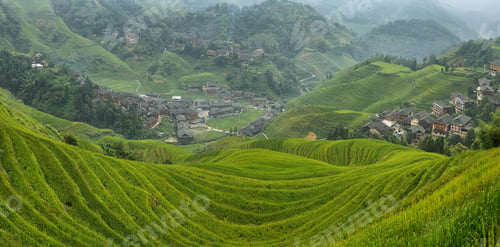 Preview: Views of green Longji terraced fields and Dazhai village