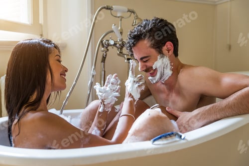 Preview: Couple of lovers in the bathroom