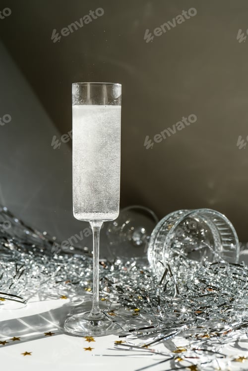 Preview: After party pill in a glass. The morning after the party.