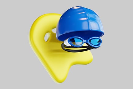 Preview: Adventure map pin with swimmer gear
