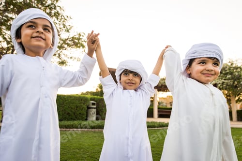 Preview: Group of middle eastern kids in Dubai