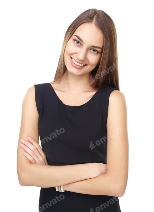 Preview: Portrait of beautiful young smiling woman