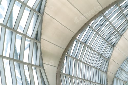 Preview: Office buildings windows. Glass architecture facade design with reflection