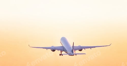 Preview: Aircraft takeoff at airport