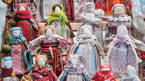 Preview: Slavic traditional rag dolls - amulets associated with pagan traditions.