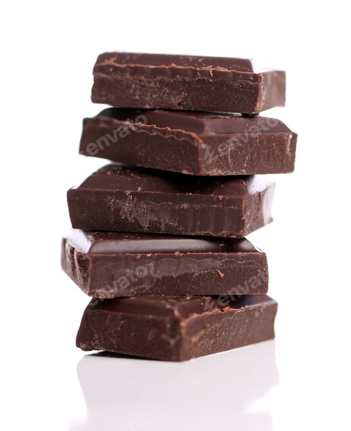 Preview: Pieces of black chocolate