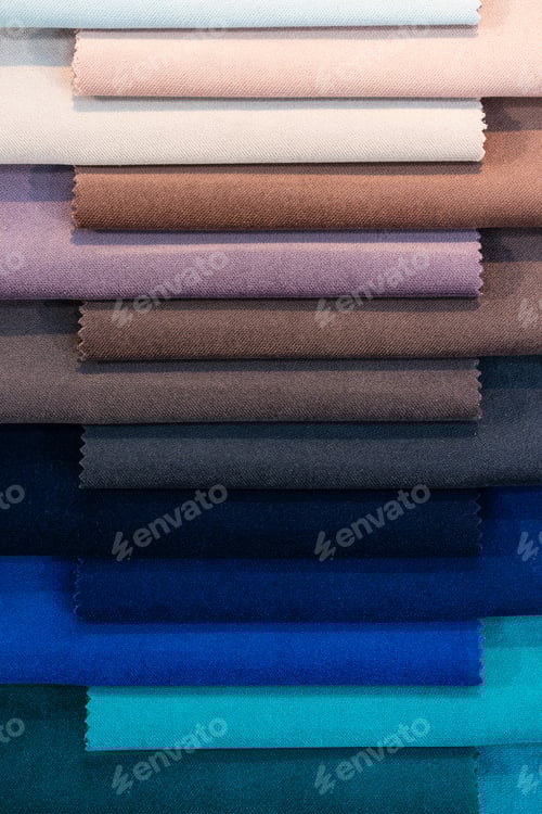 Preview: Colorful Textile Swatches in a Variety of Colors