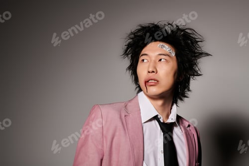Preview: Spring fashion showcase featuring a stylish Asian man in a studio