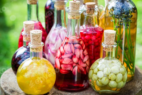 Preview: Mix of sweet tinctures with fruits and alcohol