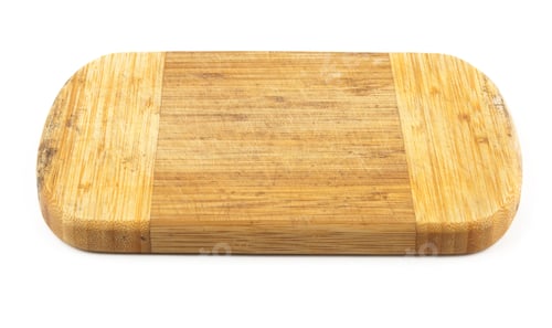 Preview: Wooden Cutting Board on a White Background