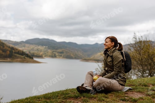 Preview: Spending time at nature, mountains in the background.