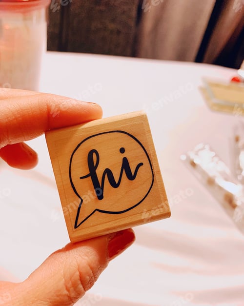 Preview: Hi type stamp greeting