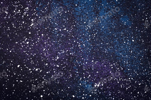 Preview: Dark watercolor backgrounds with starry sky effect. Black galaxy on drawing, splatter paint pattern.