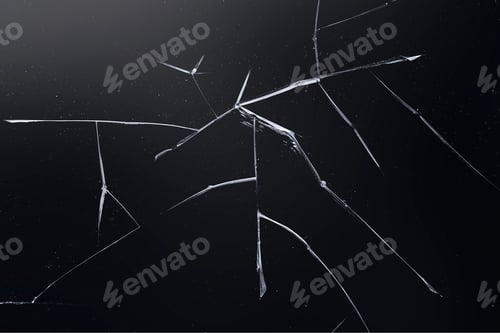 Preview: Black background with cracked glass texture