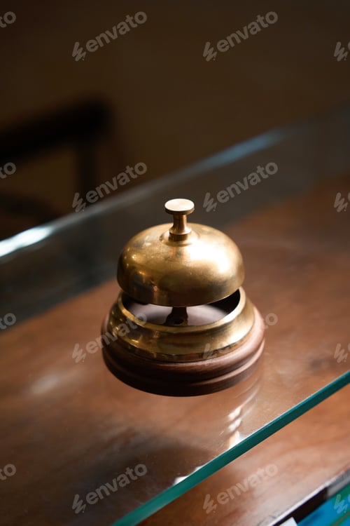 Preview: Bronze bell to call employees in customer reception area