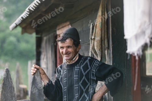 Preview: Portrait of a sheperd, living in a remote village in rural Romania.