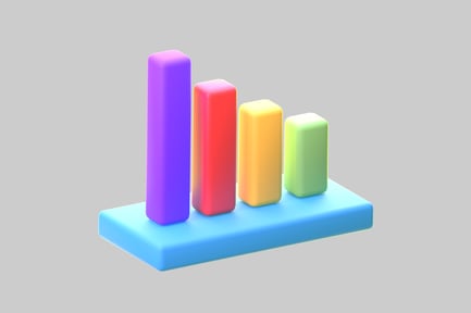 Preview: Colorful business chart graphic element