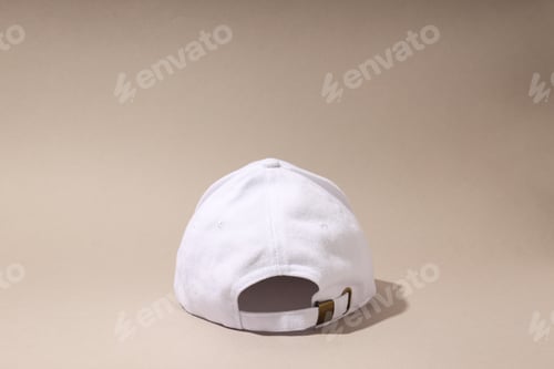 Preview: A white stylish cap on a light background