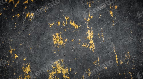 Preview: old black wall painted with gold paint