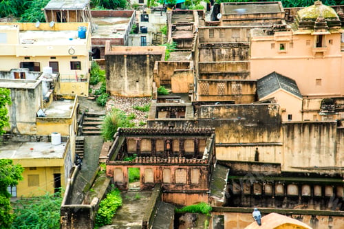 Preview: Old Jaipur City as viewed from top of Amber Fort, India.