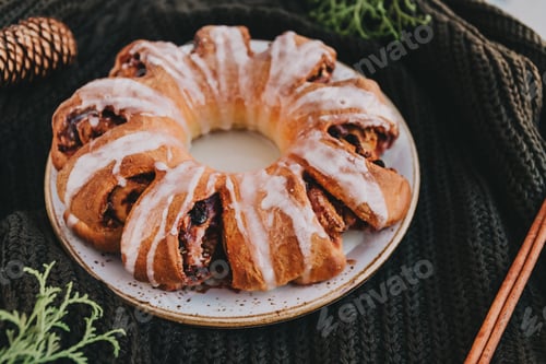 Preview: Swedish tea ring Christmas cake