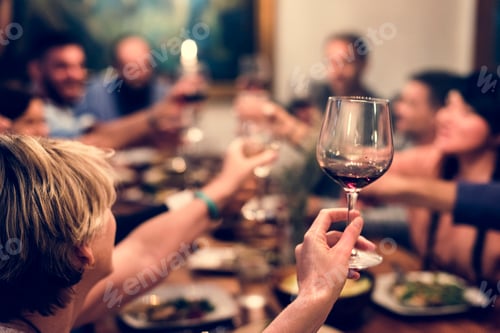 Preview: Group of diverse friends are celebrating together