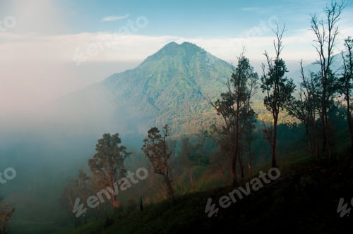 Preview: Dramatic landscape of Kawah Ijen Volcano, Java, Indonesia, Asia