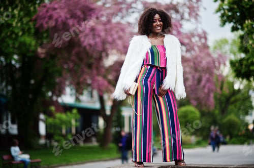 Preview: Pink striped jumpsuit