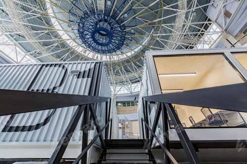 Preview: Staircase path to modern creative coworking space