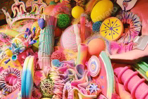 Preview: Festive children's decor in the form of sweets. Decorations for a children's party.